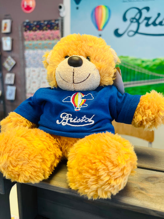 BRISTOL KEEPSAKE BONNIE BEAR WITH HOT AIR BALLOON BLUE T-SHIRT