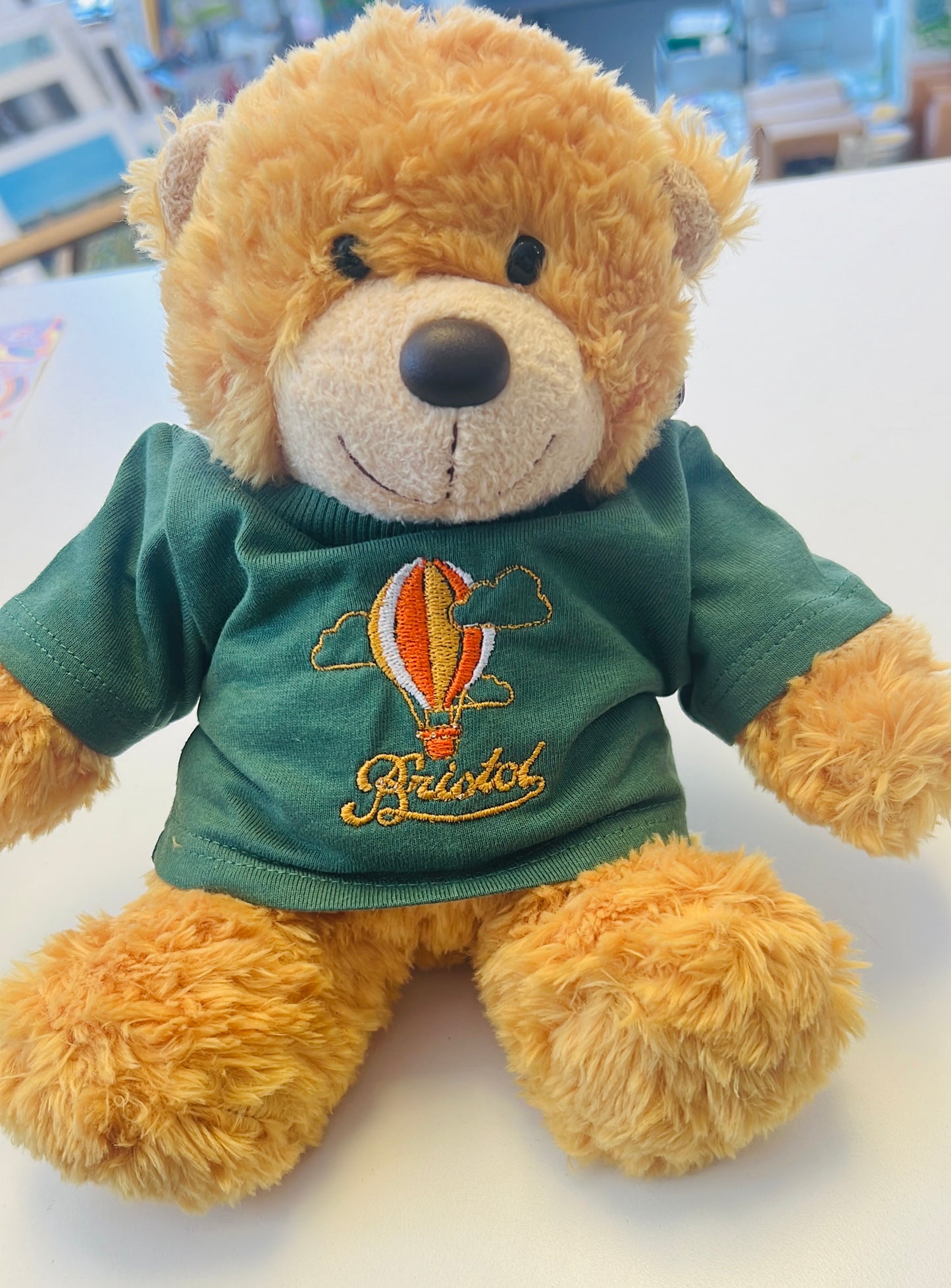 BRISTOL KEEPSAKE BONNIE BEAR WITH HOT AIR BALLOON GREEN T-SHIRT