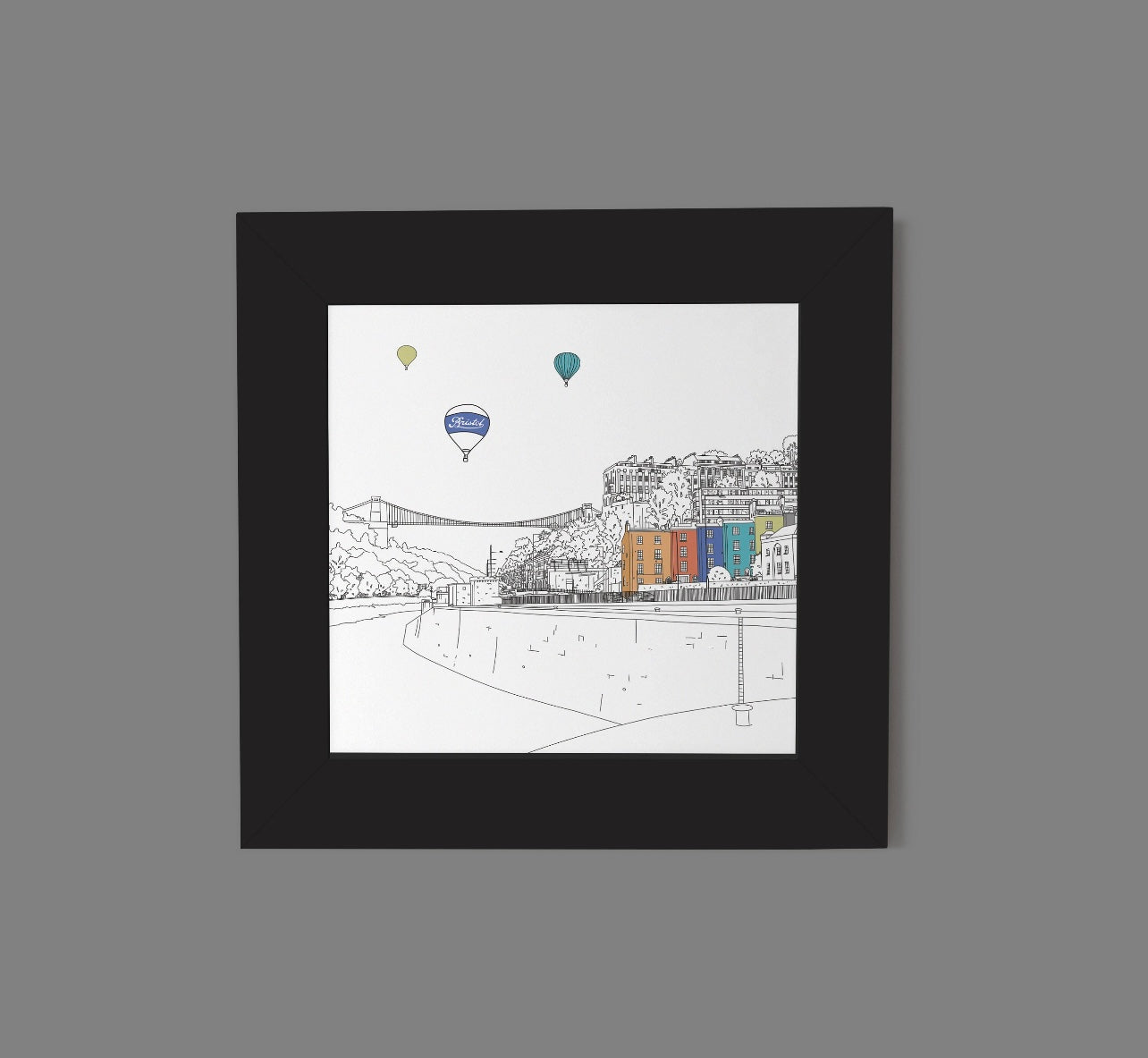 Bristol & Suspension Bridge Small framed print