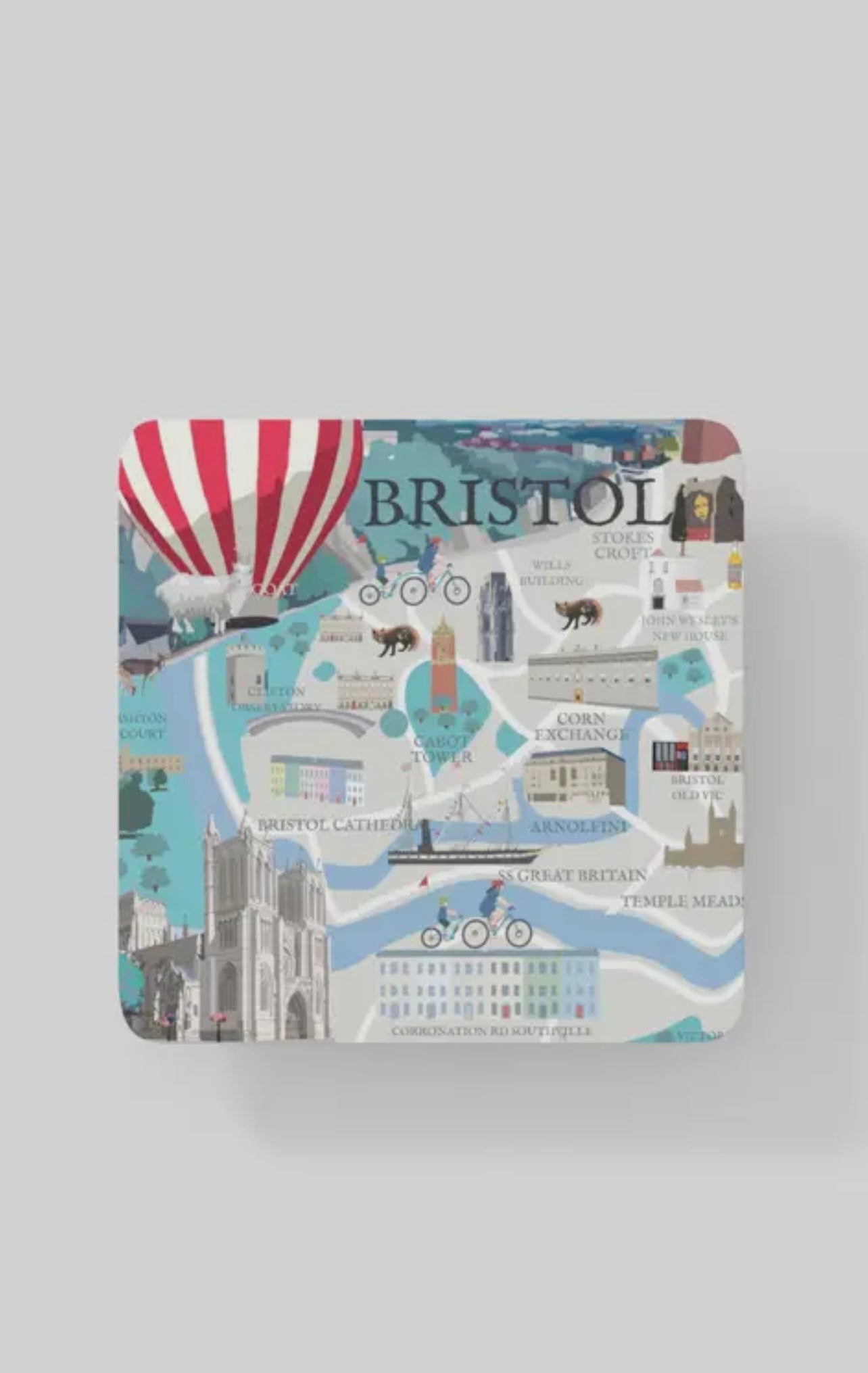 Bristol Illustrated Map Coaster