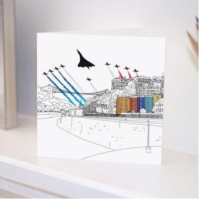 Concorde Over Bristol Card