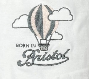 Born In Bristol Pink Hot Air Balloon Bodysuit