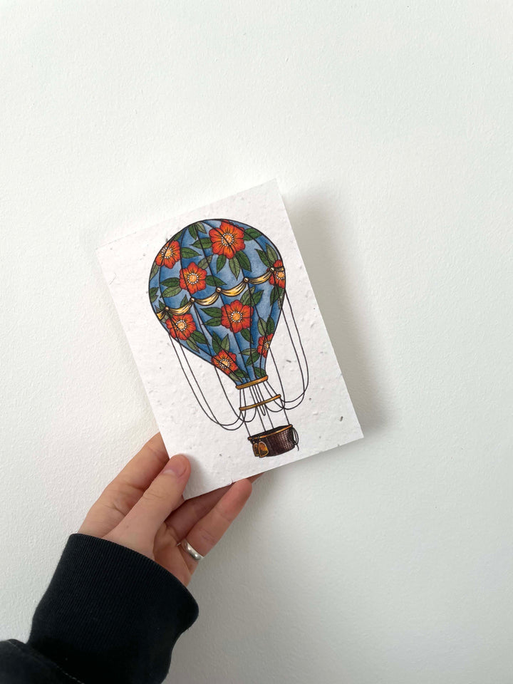 Hot Air Balloon Plantable Seed Card