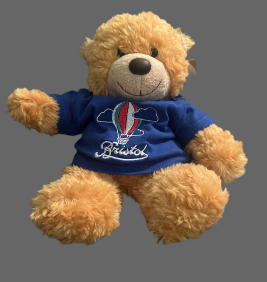 BRISTOL KEEPSAKE BONNIE BEAR WITH HOT AIR BALLOON BLUE T-SHIRT