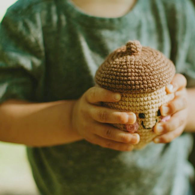 Pebble Friendly Acorn rattle